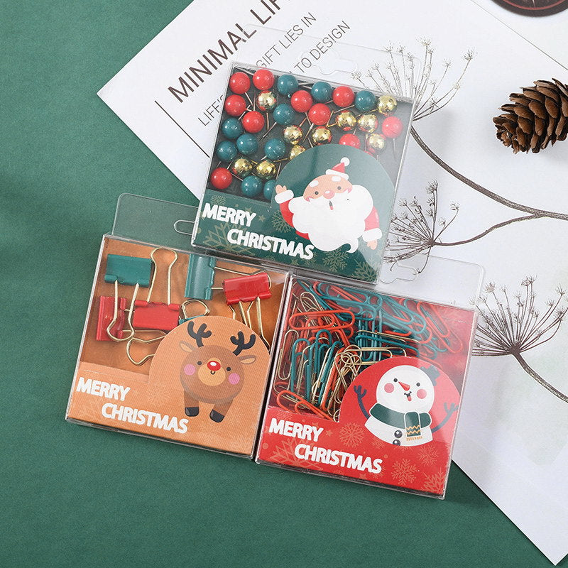 Wholesale  snowman pushpin red green gold long tail clip